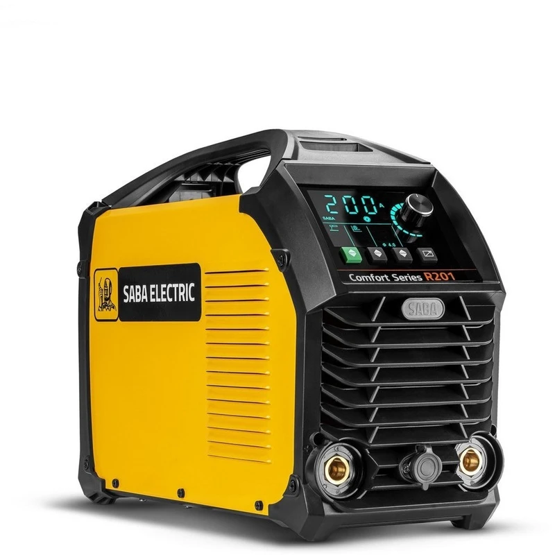 دستگاه اینورتر جوشکاری 200 آمپر مدل COMFORT SERIES R201 با تکنولوژی IGBT، قابلیت جوشکاری DC TIG و MMA، تنظیم هوشمند جریان، صفحه نمایش LCD، ARC FORCE، HOT START، VRD و ریموت کنترل کابلی و وایرلس
